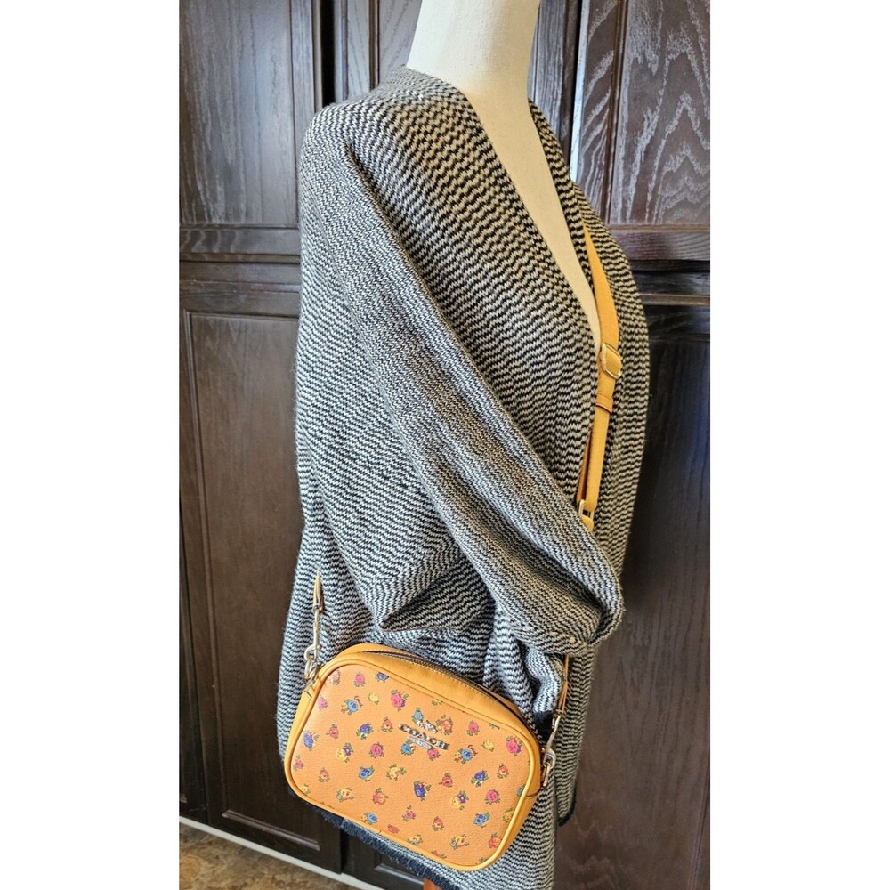 Coach Mini Jamie Camera Bag With Mini Vintage Rose Print C9938 Orange Multi